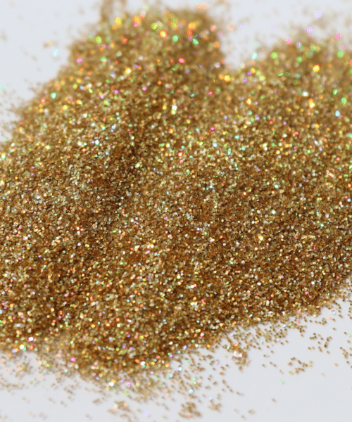 macro des micro paillettes pixie dust dorées