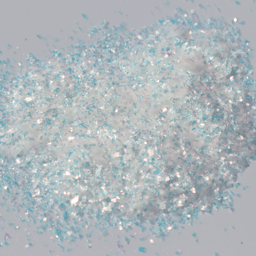 macro paillettes bleues snowfall sparkle