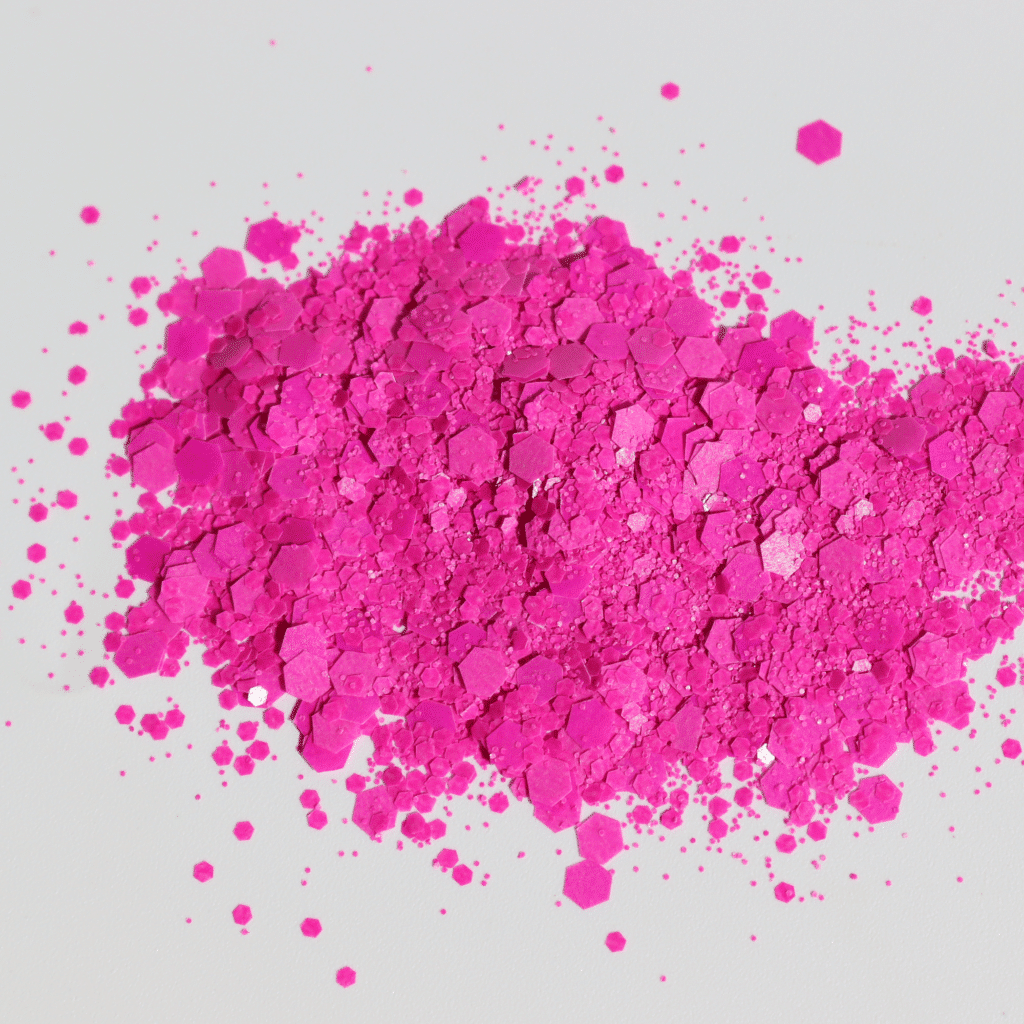 macro flat shimmer pink