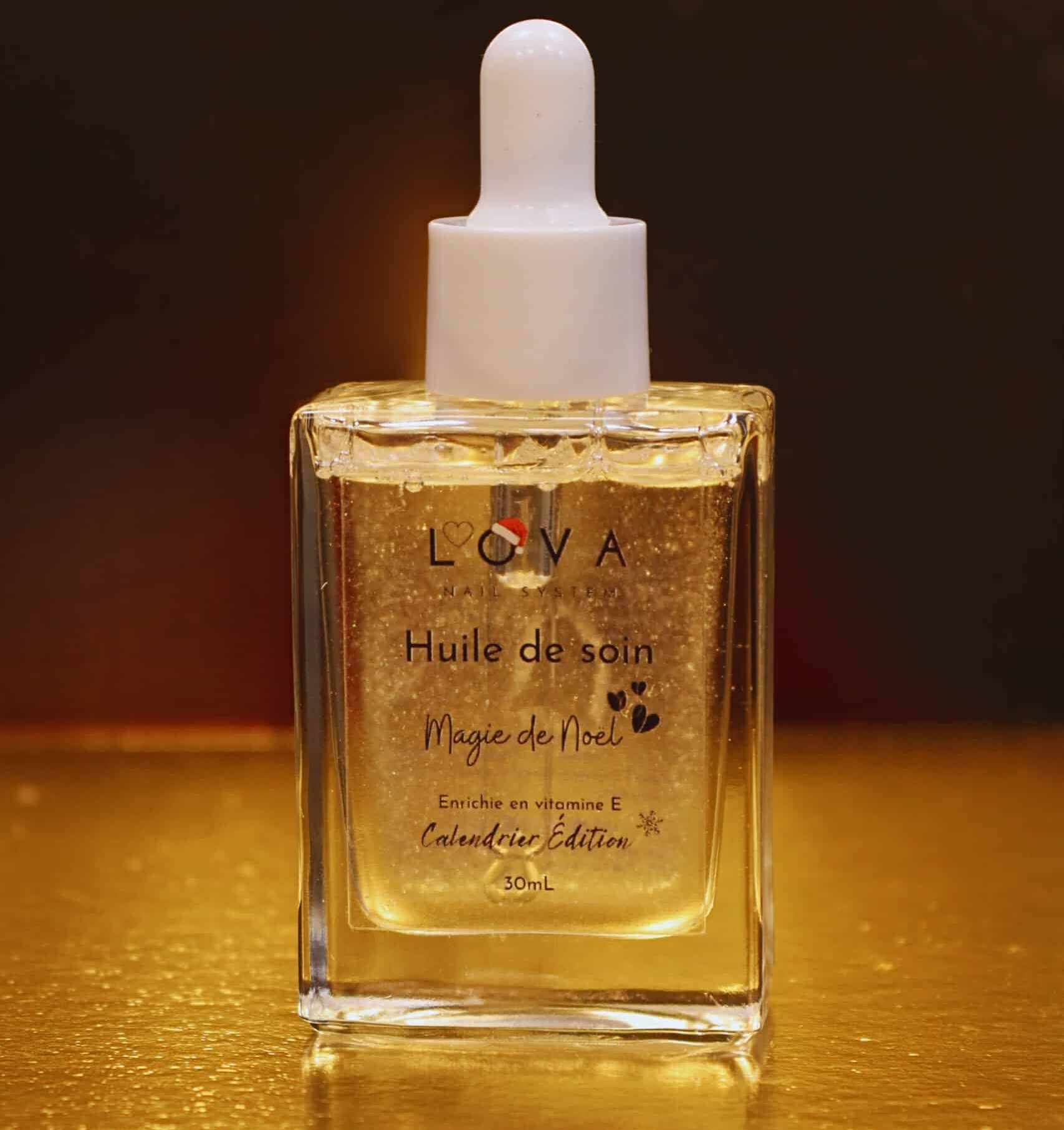 huile de soin pailletée